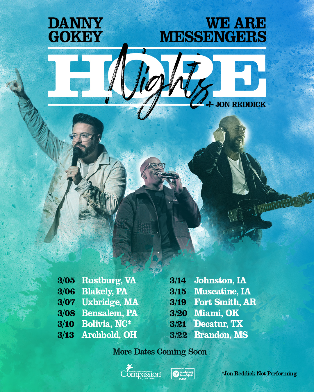 Danny Gokey Hope Nights Tour Poster 2026